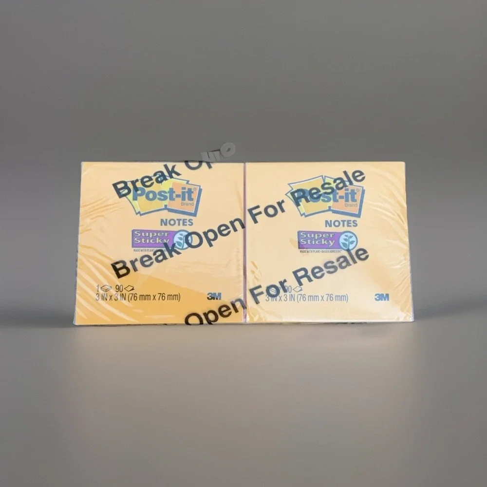 Post-it Super Sticky Pop-Up Notes 3x3 Random Color 6 Pack 90 Sheets 654-SSNO